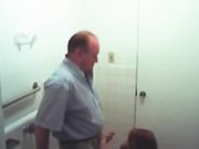 Blowjob in bathroom with the boss