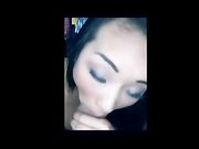 Cute Asian Cum Swallow after Sucking that Big Cock